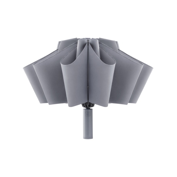 Зонт NINETYGO, обратного складывания, со светодиодной подсветкой, серый